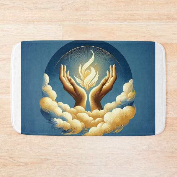 Item preview, Abstract Art Hands Cradling Radiant Flame Spiritual Design,Radiant Hand Cradle Abstract Art Tee for Artists designed and sold by majidi1.