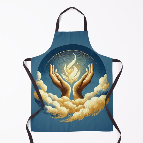 Item preview, Abstract Art Hands Cradling Radiant Flame Spiritual Design,Radiant Hand Cradle Abstract Art Tee for Artists designed and sold by majidi1.