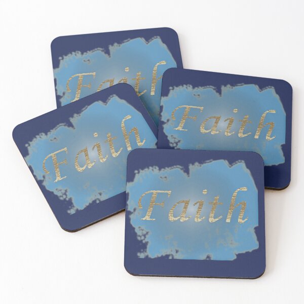 Item preview, Faith Golden Blue Abstract Religious Colorful designed and sold by natureinfocus.