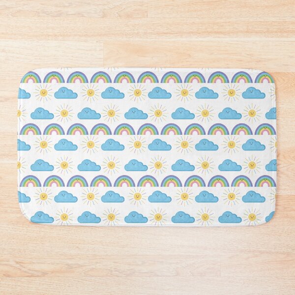 Item preview, Patrón colorido de nubes solares y arcoíris designed and sold by Kutiefy-shop.