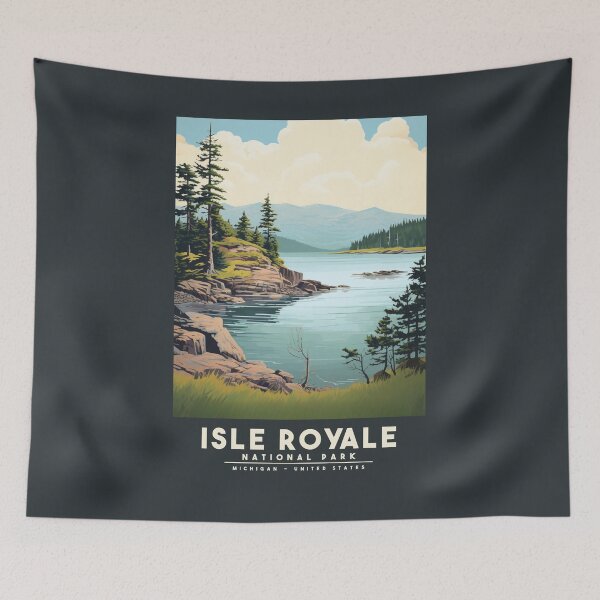 Item preview, Isle Royale National Park - Michigan - United States  designed and sold by GoodOldVintage.