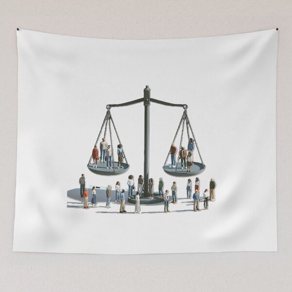 Item preview, Balance of Justice Equality Scales Design for Advocates,Balance of Justice Unity Advocate Apparel designed and sold by majidi1.