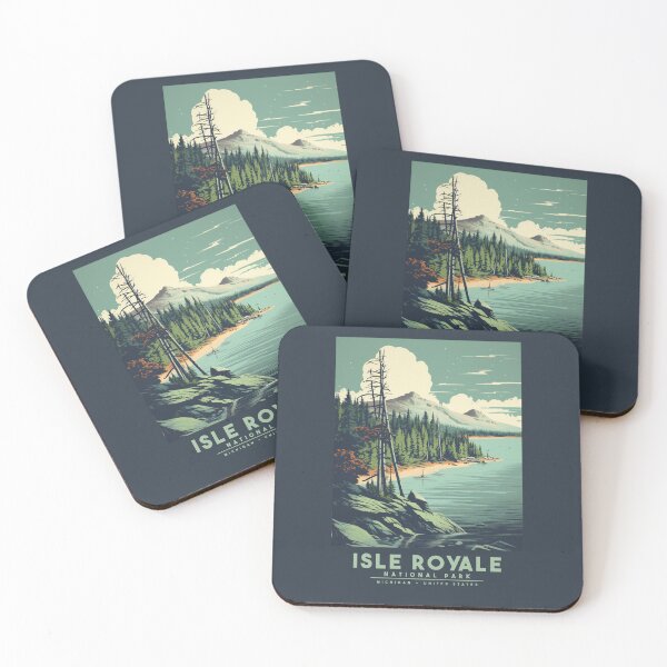 Item preview, A Vintage Travel Illustration of Isle Royale National Park - Michigan - United States  designed and sold by GoodOldVintage.