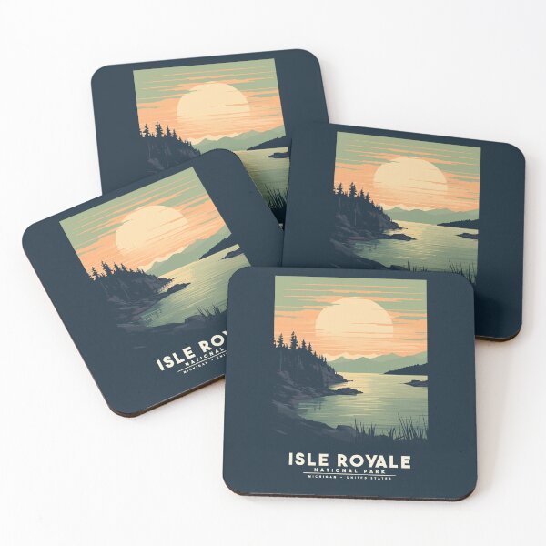 Item preview, A Vintage Travel Illustration of Isle Royale National Park - Michigan - United States  designed and sold by GoodOldVintage.