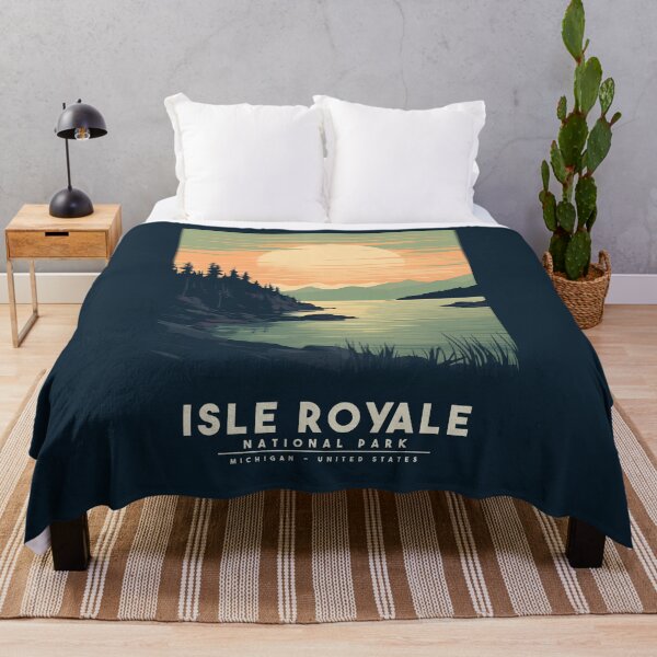 Item preview, A Vintage Travel Illustration of Isle Royale National Park - Michigan - United States  designed and sold by GoodOldVintage.