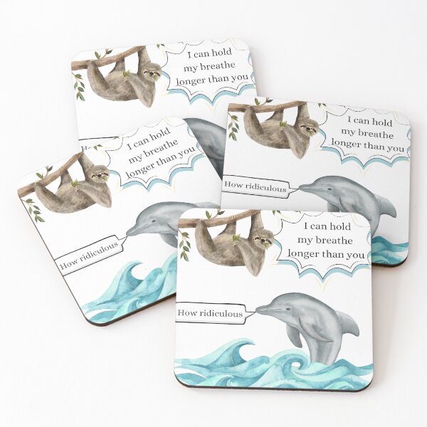 Item preview, Funny Sloth vs Dolphin – Animal Humor Design designed and sold by Alwayseddie.