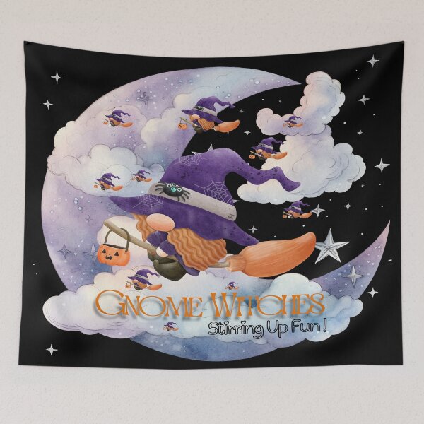 Item preview, Gnome Witches Stirring Up Fun | Magical Witchy Gnome Art & Cute Halloween Gnome Design for Spooky Fun designed and sold by Gnome to Express.