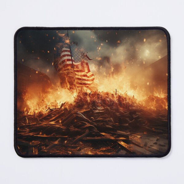 Item preview, Burning American flag designed and sold by Zen Lael.