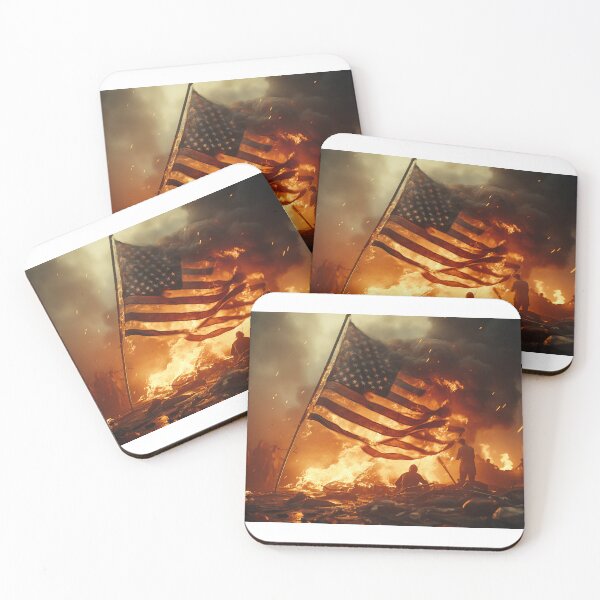 Item preview, Copy of Burning American flag designed and sold by Zen Lael.