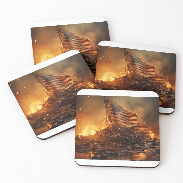 Item preview, Burning American flag designed and sold by Zen Lael.