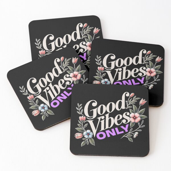 Item preview, Good Vibes and flowers designed and sold by CharmSpell.