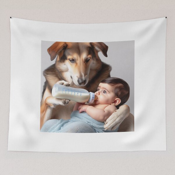 Item preview, Dog Can Babysitter Holding Milk Bottle Funny Design,Dog Can Babysitter Perfect Gift Parents Pet Lovers designed and sold by majidi1.