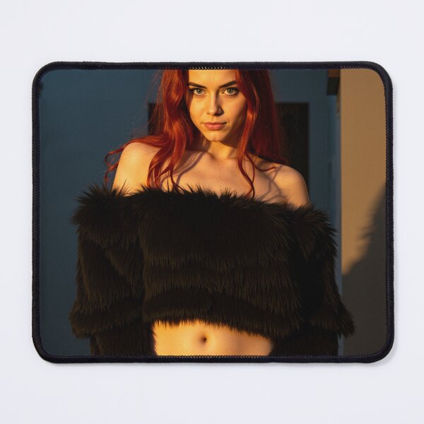 Item preview, Woman wearing a fluffy top designed and sold by Shinihime.