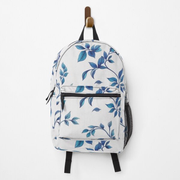 Item preview, Cetacean Blue Vines and Leaves On White Background designed and sold by burbankdesigns.