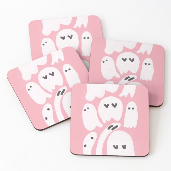Item preview, cute pink ghosts designed and sold by MeAndMyiPad.