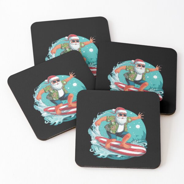 Item preview, hippie Santa Claus surfing with sunglasses designed and sold by Expressions-Sel.