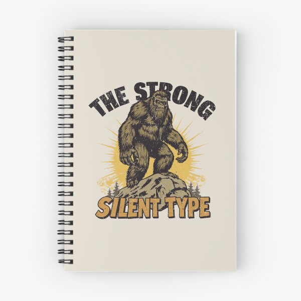 Item preview, The Strong Silent Type - Funny Cryptid Bigfoot Sasquatch designed and sold by Urban-Alien.