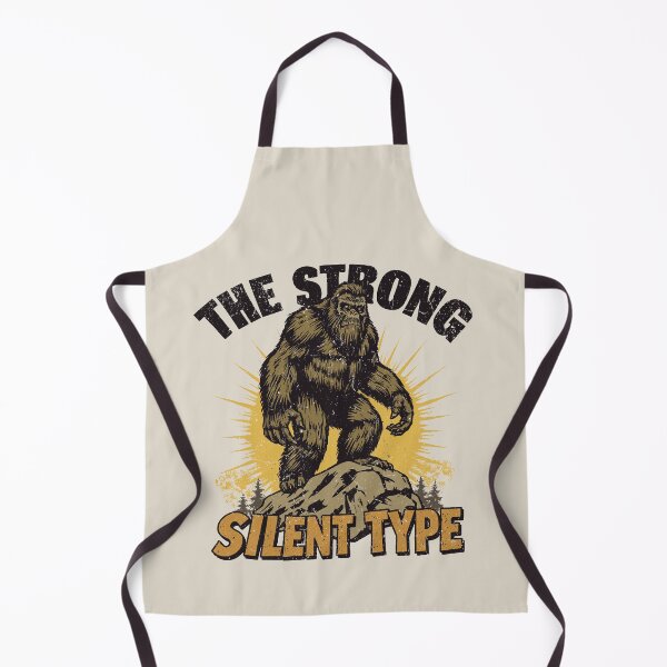 Item preview, The Strong Silent Type - Funny Cryptid Bigfoot Sasquatch designed and sold by Urban-Alien.