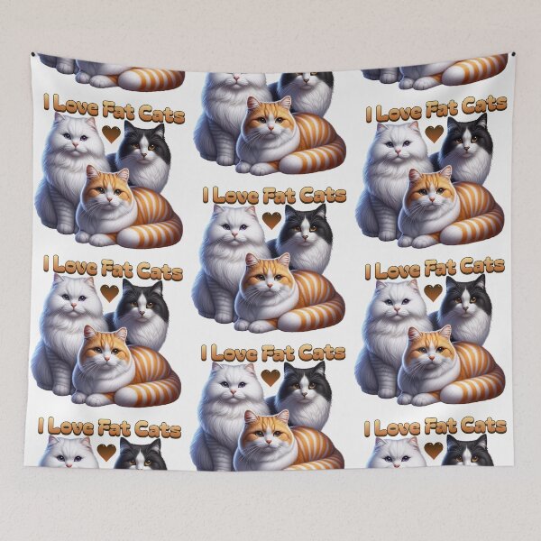 Item preview, I Love Fat Cats stickers and more designed and sold by CRandRRstickers.