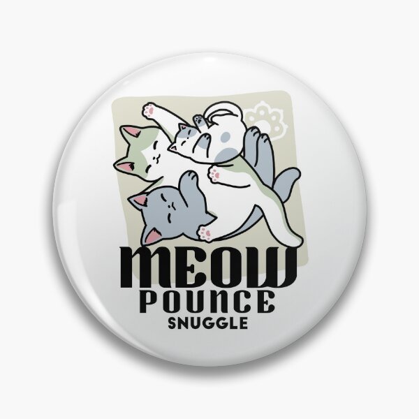 Artikelvorschau, Meow Pounce Snuggle - Gemütliche Katzenkunst entworfen und verkauft von Trio-in-Forest.