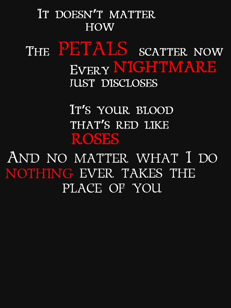 "RWBY ruby theme red like roses lyrics" Tshirt by Marshmalloww