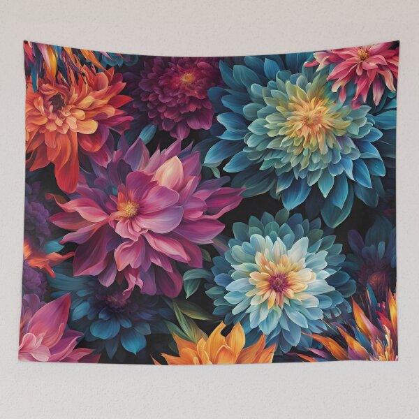 Item preview, A Burst of Colorful Wildflowers - Artistic Graphical Floral Design designed and sold by signshirtz.