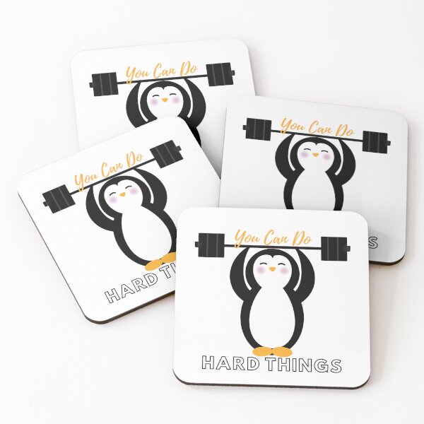 Item preview, You can do hard things Penguin sticker designed and sold by inkognitoMSQUTO.