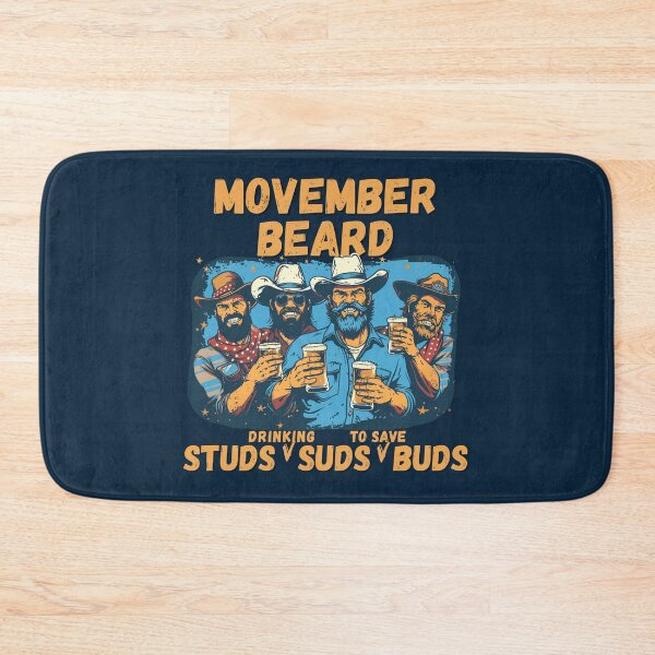 Item preview, Movember Beard Studs Drinking Suds To Save Buds designed and sold by NikoDeeko.