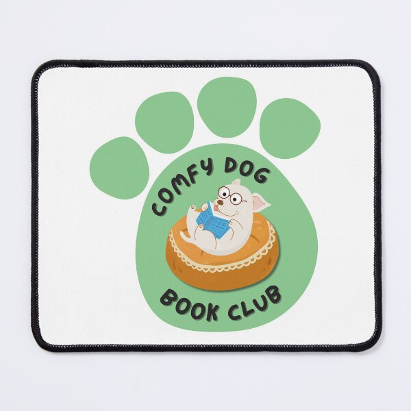 Item preview, Comfy Dog Book Club designed and sold by weedaisy.