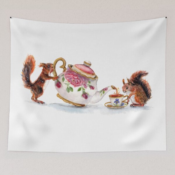 Item preview, Squirrel Tea Party designed and sold by Goosi Art.