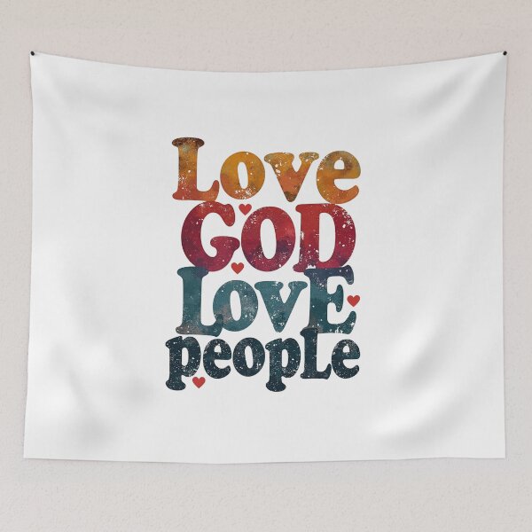 Item preview, Love God Love People, Heart Art designed and sold by Faithloveshop.