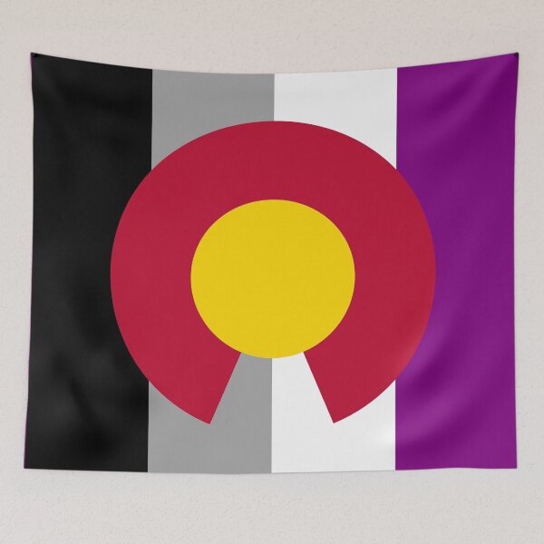 Item preview, Colorado Asexual Flag Vertical designed and sold by WokeBespoke.