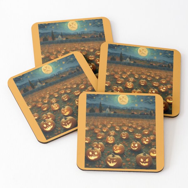 Item preview, "Pumpkin Patch Lanterns Under the Spectral Moon" designed and sold by Artisticanvas.