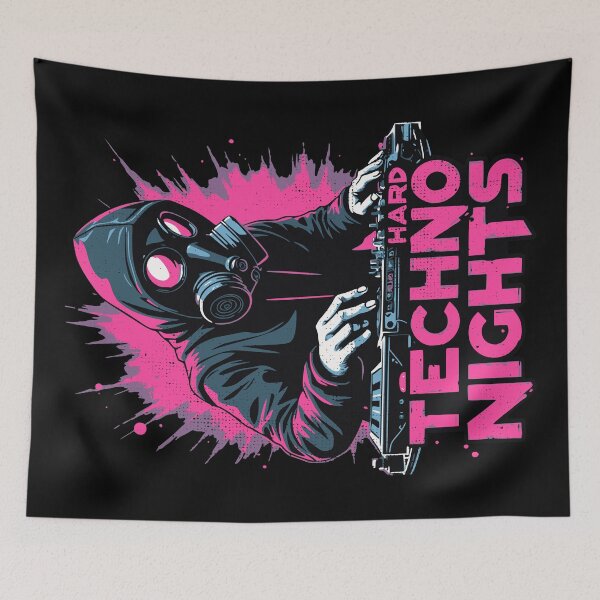 Item preview, Hard Techno Nights - Underground Techno Music DJ designed and sold by Urban-Alien.