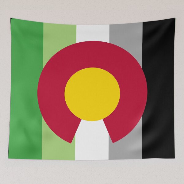 Item preview, Colorado Aromantic Flag Vertical designed and sold by WokeBespoke.