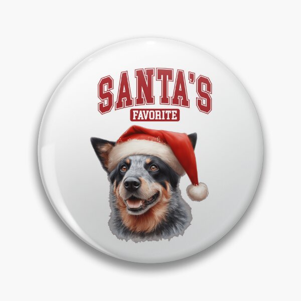 Item preview, Santa's Favorite Australian Cattledog in Christmas Hat designed and sold by M1234s.