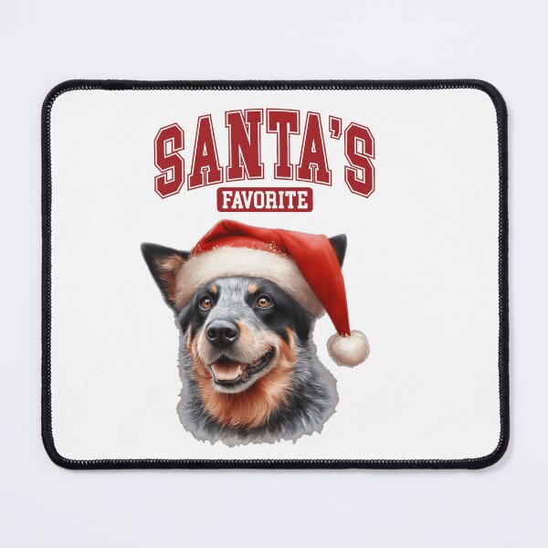 Item preview, Santa's Favorite Australian Cattledog in Christmas Hat designed and sold by M1234s.