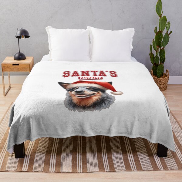 Item preview, Santa's Favorite Australian Cattledog in Christmas Hat designed and sold by M1234s.