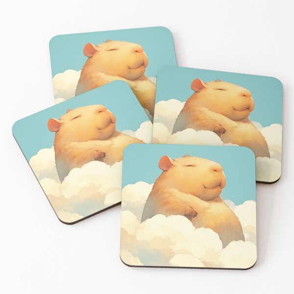 Item preview, Chubby Capybara Resting on a Cloud designed and sold by AshiraCreations.