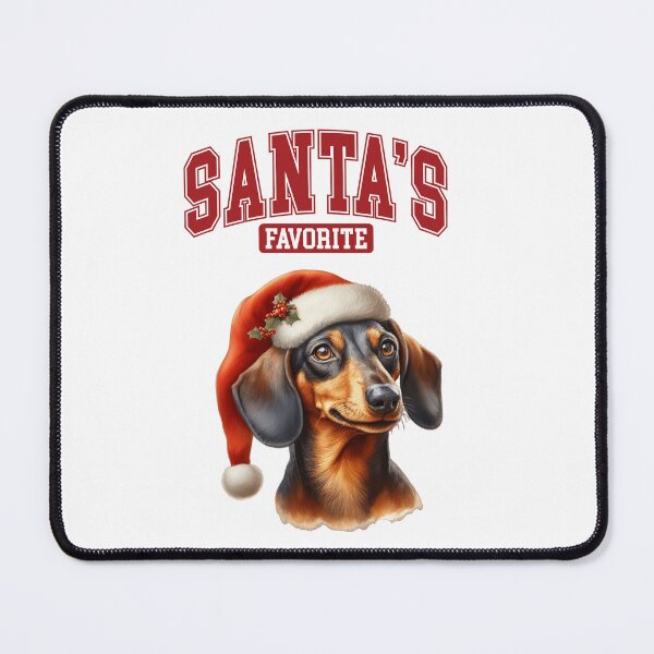 Item preview, Santa's Favorite Dachshund in Christmas Hat designed and sold by M1234s.