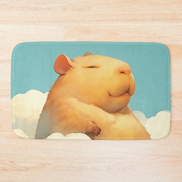 Item preview, Chubby Capybara Resting on a Cloud designed and sold by AshiraCreations.