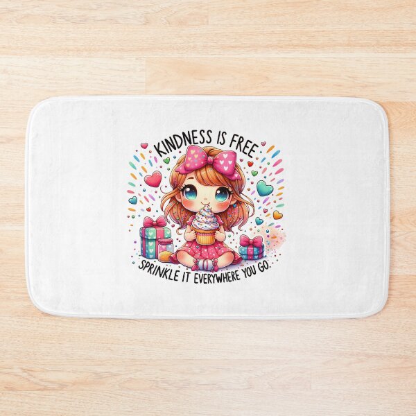 Item preview, Cute Girl with a cup cake "Kidness Is Free Sprinkle it Everywhere you go! Stickers and more designed and sold by CRandRRstickers.