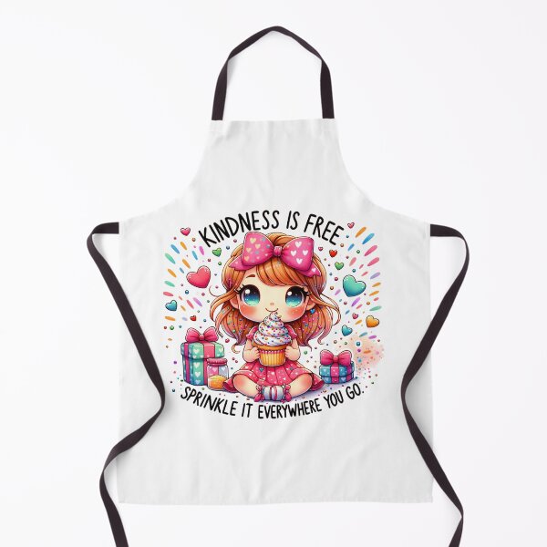 Item preview, Cute Girl with a cup cake "Kidness Is Free Sprinkle it Everywhere you go! Stickers and more designed and sold by CRandRRstickers.