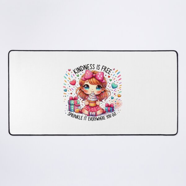 Item preview, Cute Girl with a cup cake "Kidness Is Free Sprinkle it Everywhere you go! Stickers and more designed and sold by CRandRRstickers.