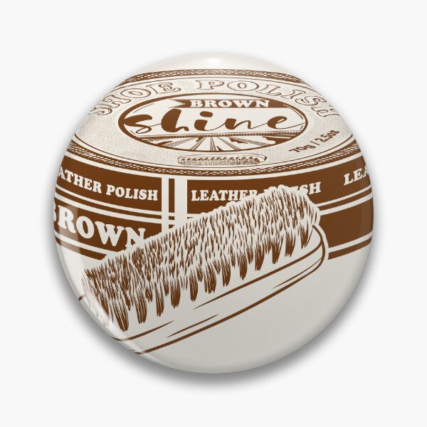 Item preview, Brown shoe polish with brush designed and sold by piedaydesigns.