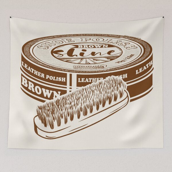 Item preview, Brown shoe polish with brush designed and sold by piedaydesigns.