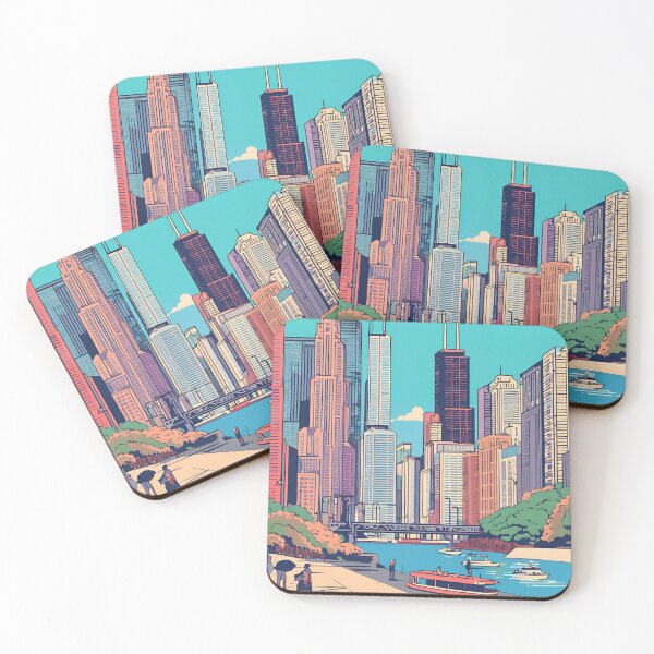 Item preview, Downtown Chicago River designed and sold by ColorArtByEric.