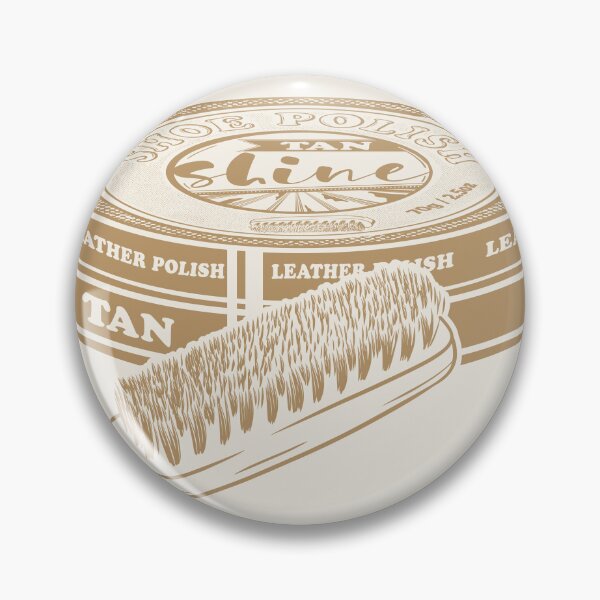 Item preview, Tan shoe polish with brush designed and sold by piedaydesigns.
