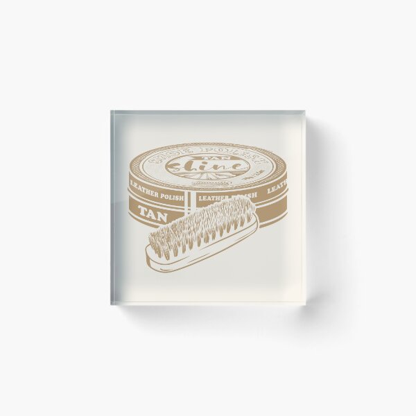 Item preview, Tan shoe polish with brush designed and sold by piedaydesigns.