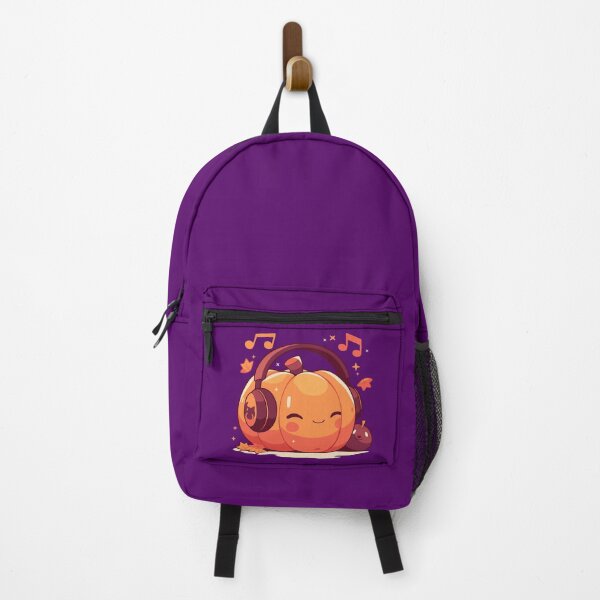 Item preview, Cute pumpkin listening to halloween music designed and sold by etherElric.